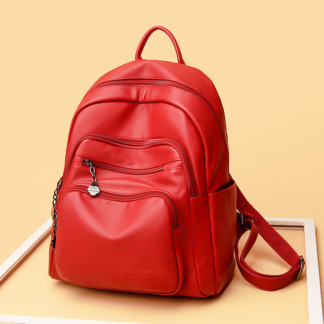New Women Backpacks Soft Leather Backpack Fashion