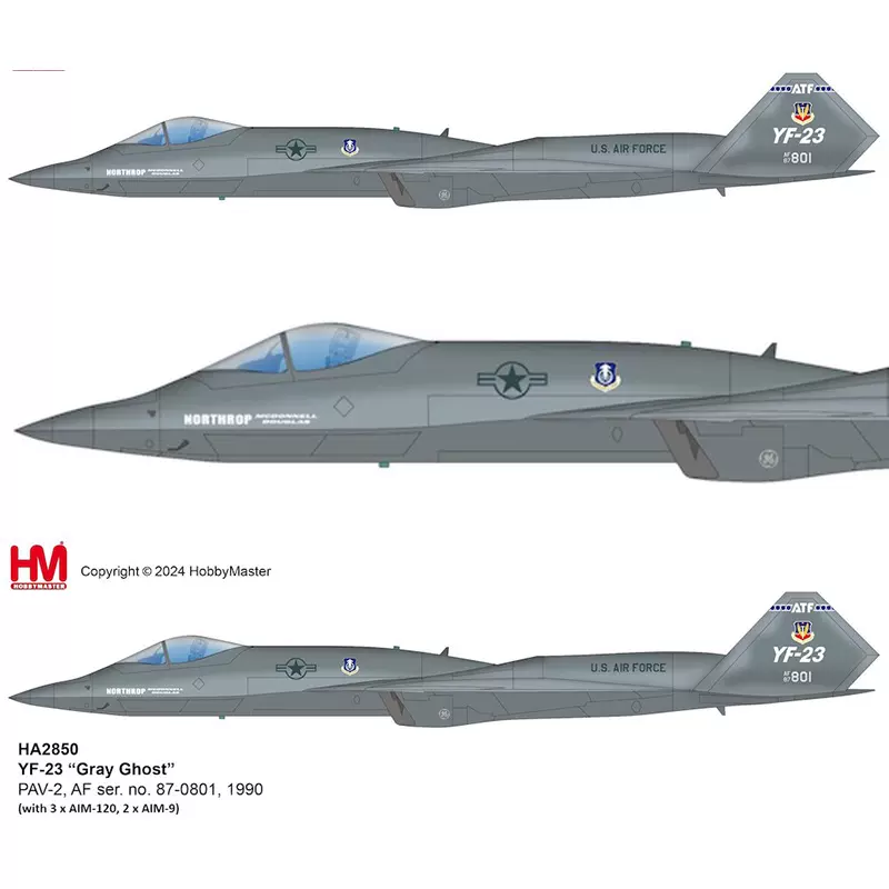 航空機・ヘリコプター hobby master HA2850 YF-23 予約]HOBBY MASTER 1/72 (ダイキャスト製) YF-23 