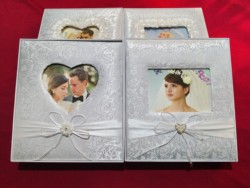 Original Foreign Trade Love Wedding Couple Fabric Windowed 6-Inch 4R 200-Page Insert Photo Album Storage Book