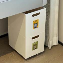 Under-Desk Storage Box, Storage Rack, Books, Clothes and Sundries Organizing Box, Multi-Layer Large-Capacity Movable Pulley Storage Box