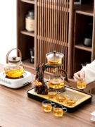 Tang Feng ấm trà thủy tinh bếp gốm điện Bộ hoàn chỉnh của bộ trà tự động tiếp tân tại nhà hút từ tính nước lười pha trà hiện vật