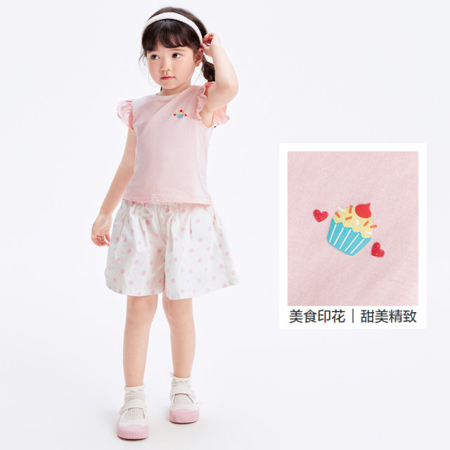 Balabala children's clothing children's suit girls baby short-sleeved ...