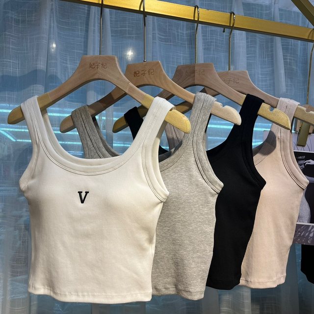 New Concubine 613 Anti -Anti -Light Condor Straight Vests Female Summer New Fixed Cup Beauty Back Bottom Top
