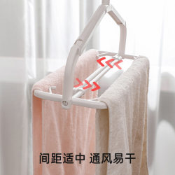 Japanese-Style Retractable Towel Rack for Home Use, Windproof Clothes Hanger for Drying Bath Towels, Bed Sheets, Clothes, and Pants