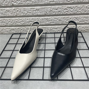 
Broken code processing summer socialite fashion temperament versatile bag-toe sandals for women pointed toe back tripping straps thin heel shallow mouth shoes