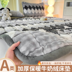Milk Foam Velvet Mattress Pad for Winter Home Use, Bedroom Fleece Warm Bed Blanket, Student Dormitory Bed Protector Mattress