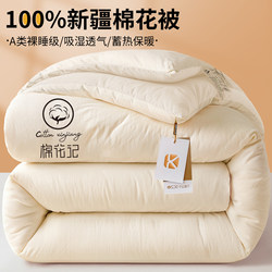 100% Xinjiang Cotton Quilt, Winter Quilt Core, Mother-Child Quilt, Single-Person Spring and Autumn Quilt, Thickened and Warm, Suitable for All Seasons