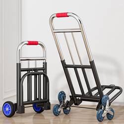 Cross-Border Folding Portable Handcart for Shopping, Grocery Shopping, and Carrying Heavy Loads, Small Trolley for Home Use