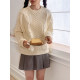 Tokyo 2019 jk lazy style solid color sweet college twist pullover knitted sweater for the inside can be worn outside for spring women