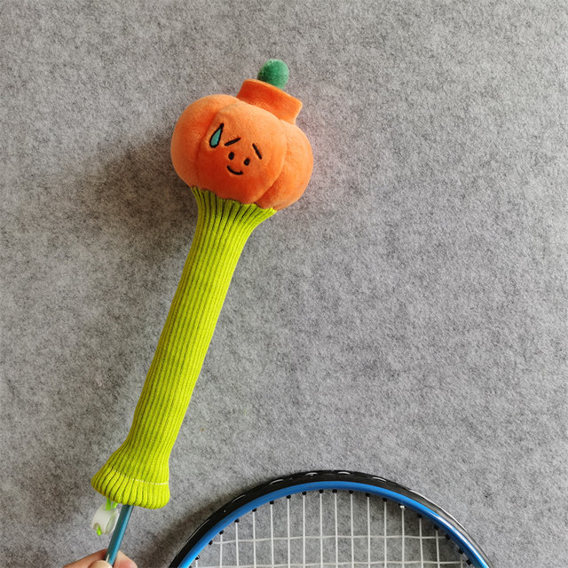 Halloween pumpkin badminton racket handle cover protective cover feather racket handle cover high elastic universal badminton pendant
