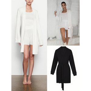 
Kardashian SKI*MS modal nightgown, soft and stretchy, lazy style, comfortable home wear bathrobe 1814