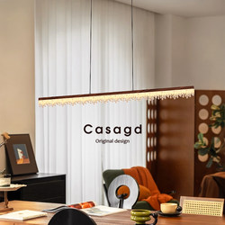 French Mid-Century Style Restaurant Chandelier, High-End Designer Water Drop Linear Bar Counter Pendant Light Casagd