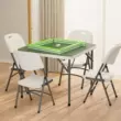 Có thể gập lại bàn vuông mạt chược bàn hộ gia đình đơn giản bàn ăn vuông ngoài trời di động bàn vuông nhỏ bàn ăn ghế gỗ gấp gọn bàn ghế gấp du lịch 