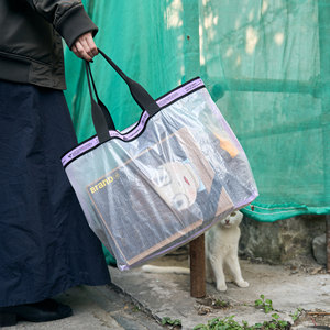 
AS Trace Perspective Bag Large Capacity Shoulder Bag Tote Bag Commuter Portable Shopping Bag Travel Sports Handbag