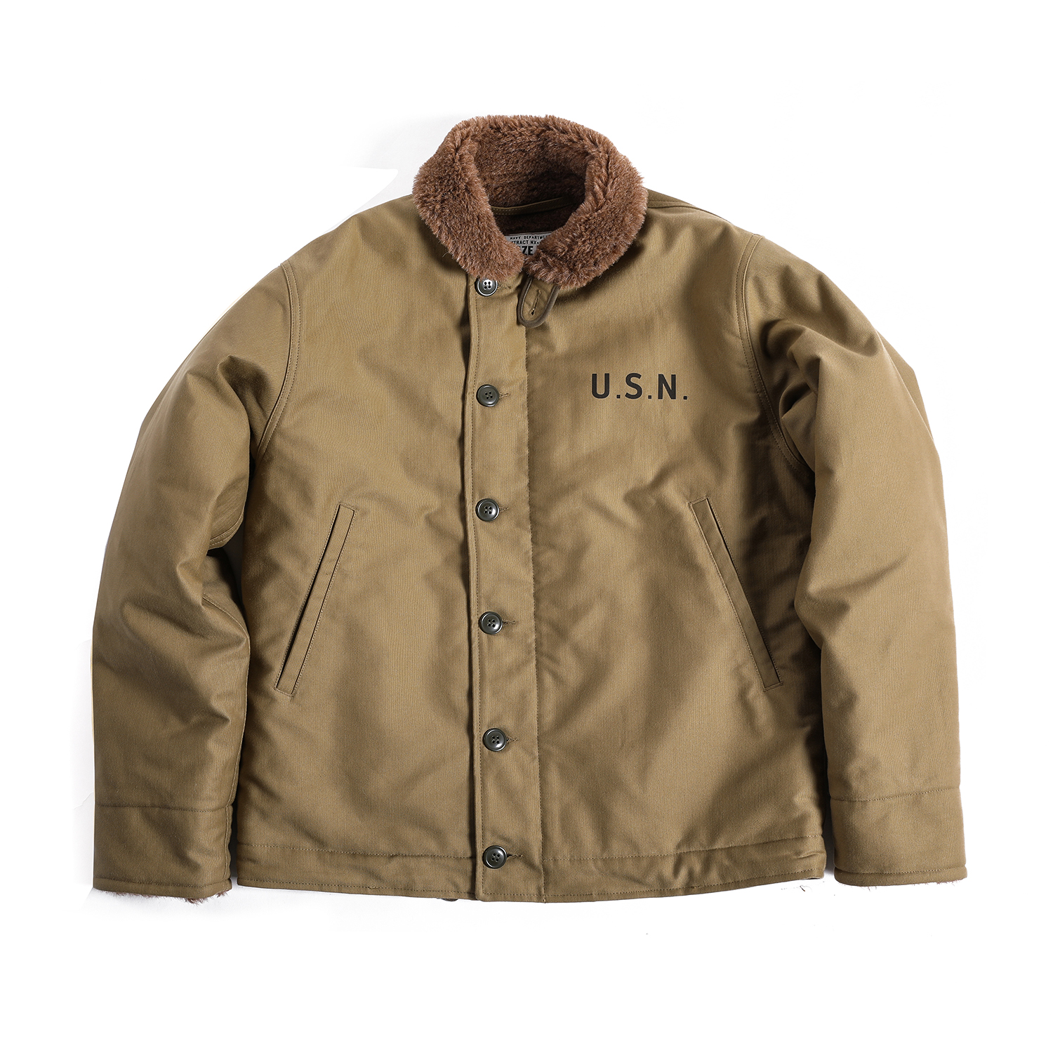 Deck Suit - 38 (with usn mimeograph on the chest) in stock, Khaki