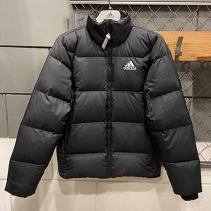 
adidas/Adidas men's and women's down jacket duck down simple casual stand-up collar warm sports jacket KF8760