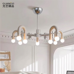 French Light Luxury Cream Style Living Room Chandelier Nordic Personalized Design Hall Main Light Modern Simple Dining Room Table Lamp