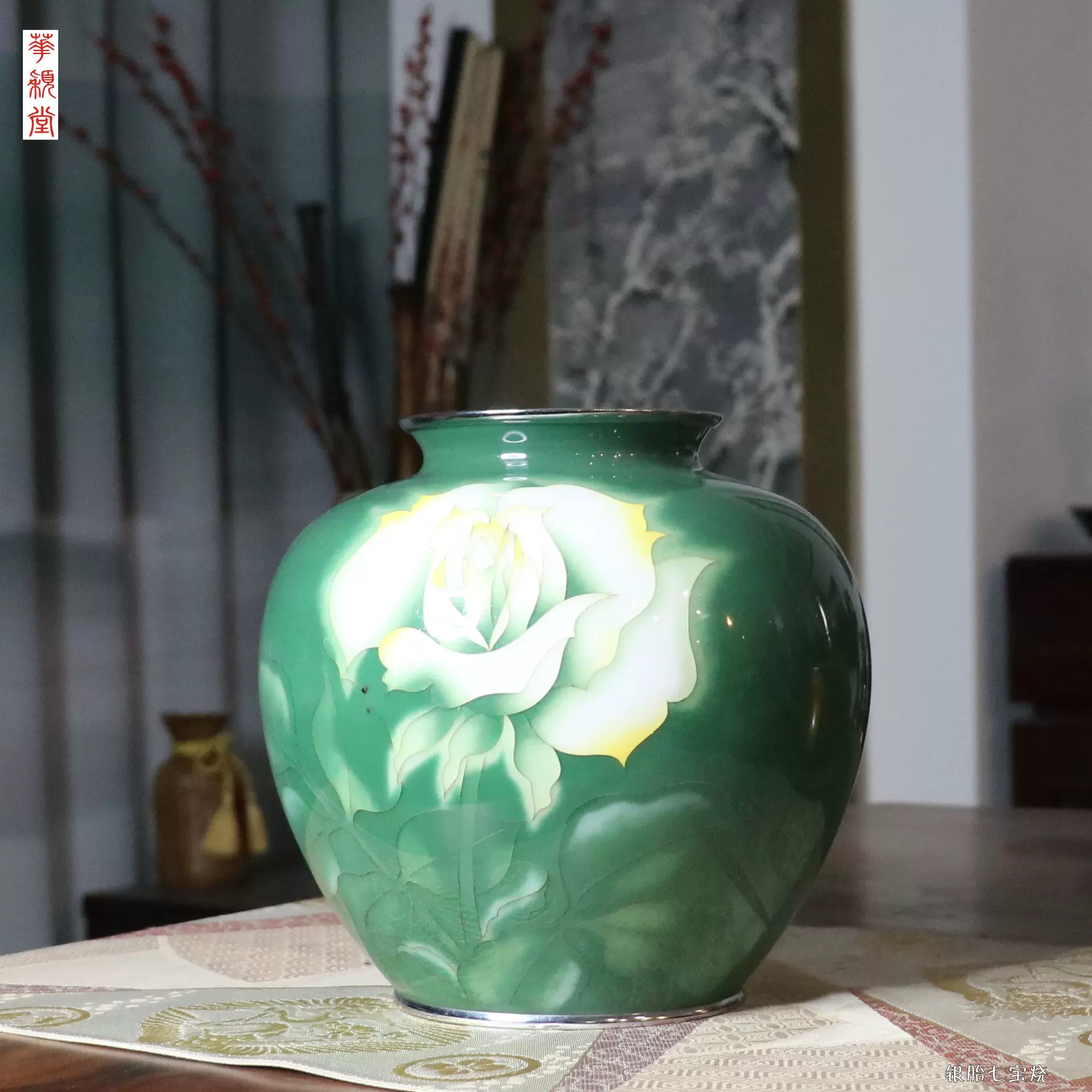 華穎堂現貨日本大倉陶園OKURA 花瓶金彩薔薇陶瓷花器收藏精品