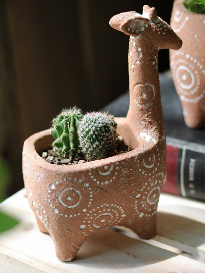 キリンセメントプランター - ハラスケ多肉植物プランター