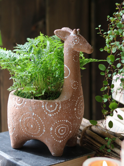 キリンセメントプランター - ハラスケ多肉植物プランター