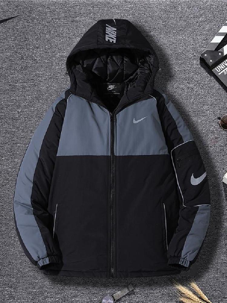 Nike/耐克 拼色反光连帽棉服外套