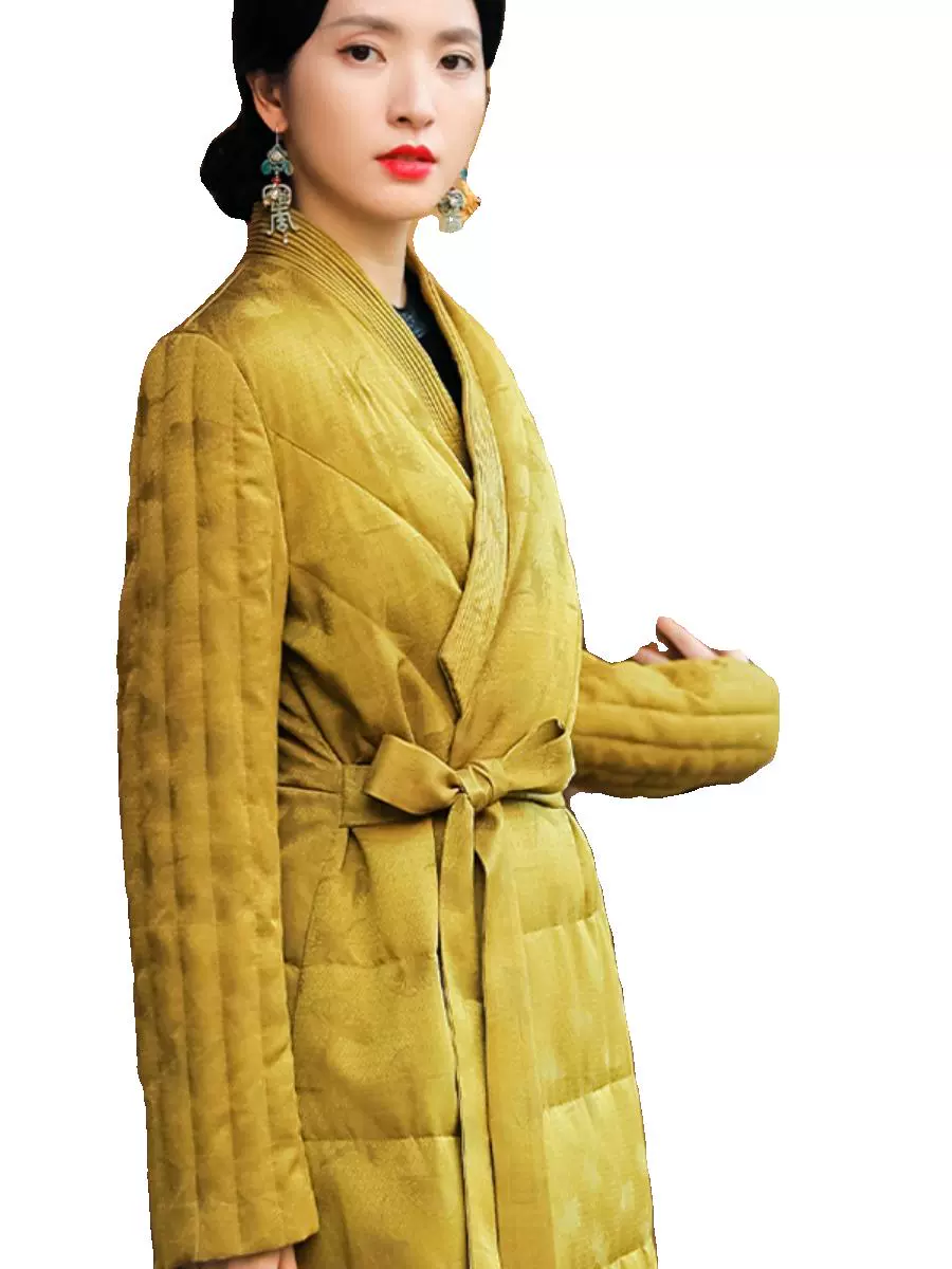 复古日记国风女装外套羽绒服22hr032