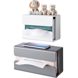 Magnetic kitchen tissue rack is used for load bearing with one sticker