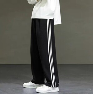 
[100% cotton]-Same style for men and women in autumn and winter-Pure cotton sweatpants, versatile straight-leg loose casual pants