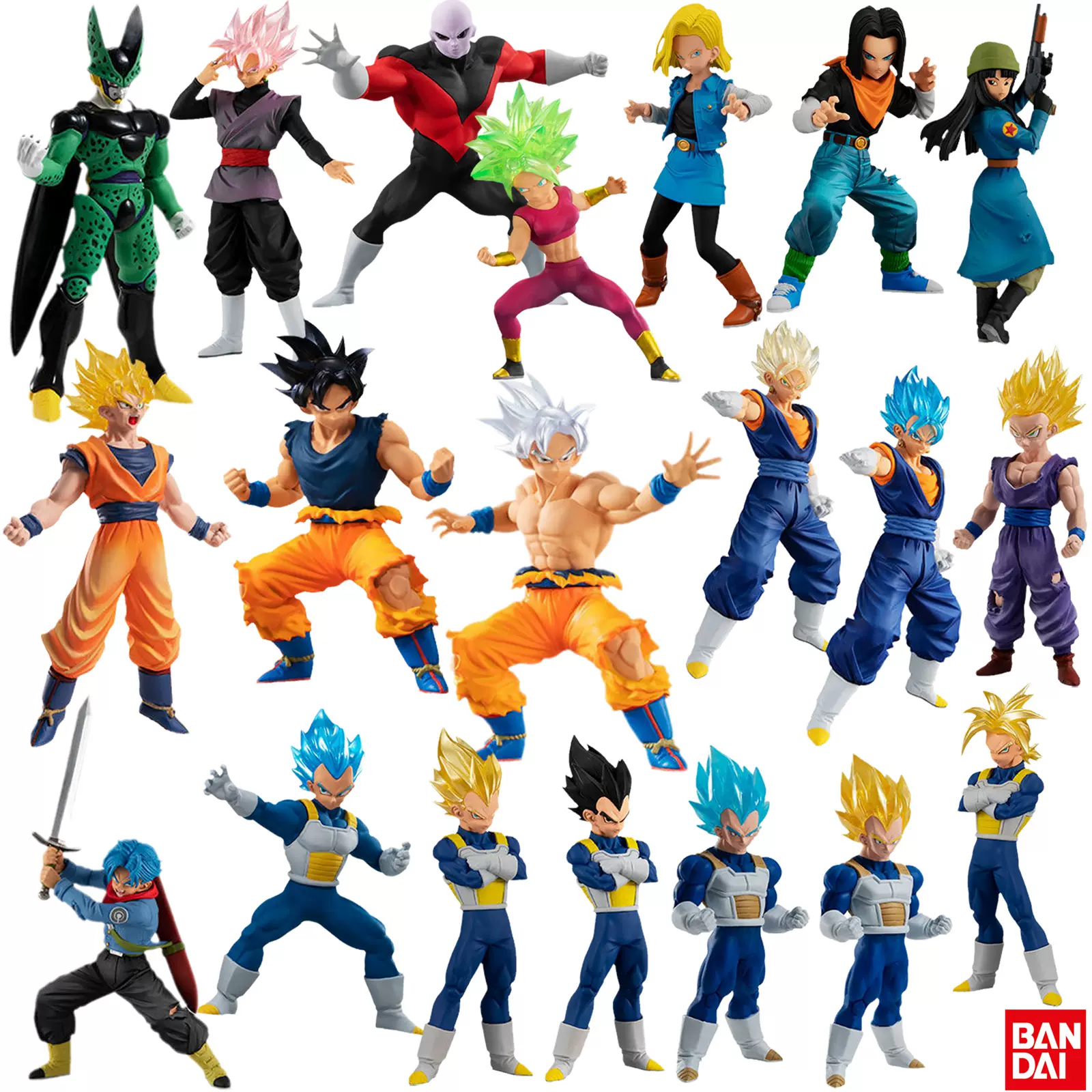 万代bandai扭蛋hg龙珠超沙鲁悟空06贝吉特07 特兰克斯17号18号08 Taobao