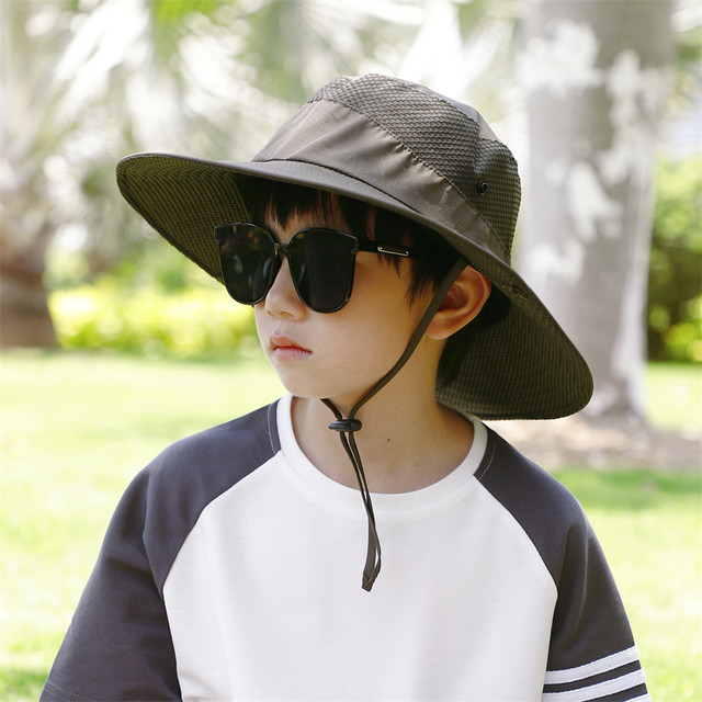 Outdoor sun protection hat for older children in summer, ultra-thin ...