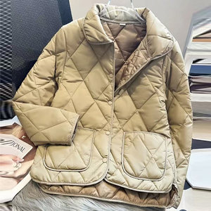 
Diamond short down cotton coat for women in winter small loose and light cotton coat for women 2026 new cotton jacket