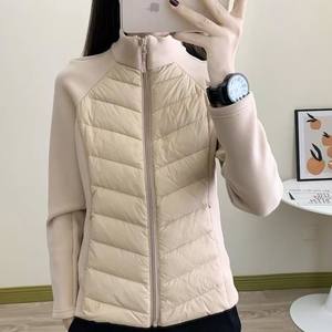 Yoga sports cotton jacket for women in autumn and winter new windproof cotton jacket for slim fit and thin outdoor running woolen jacket
