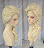 Children,s frozen 2 aisha elsa princess ponytail hair universal wig cos female long hair cosplay