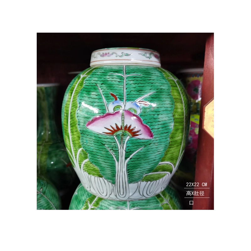 將軍罐 晚清粉彩花卉纹将军罐– [临渊阁]天地一家春