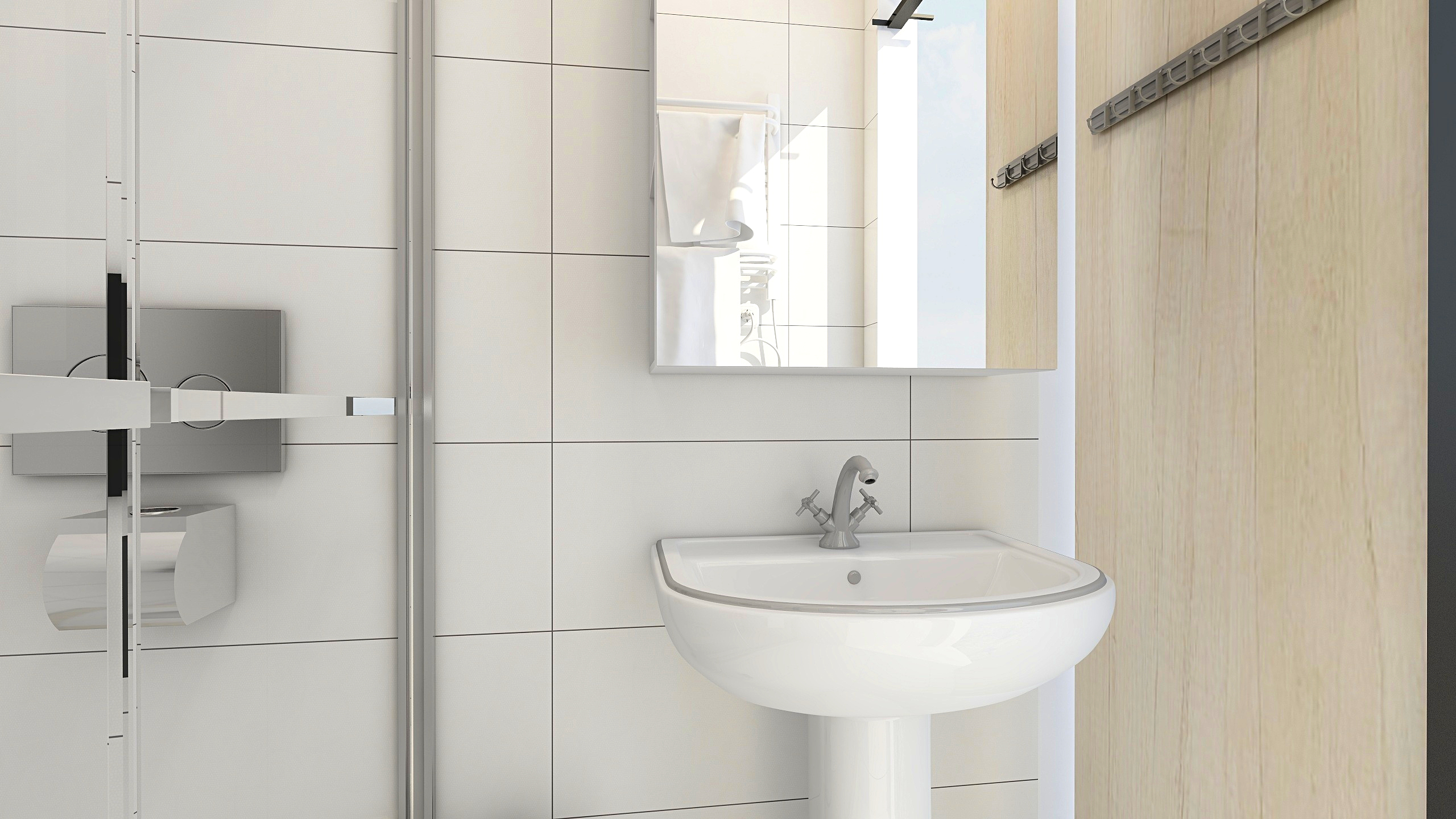 卫生间不到2.5㎡,也可以做干湿分离