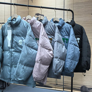 
24B3B5 Winter cotton-padded jacket for couples, stand-up collar, trendy loose cotton jacket, casual warm cotton jacket, sports bread suit