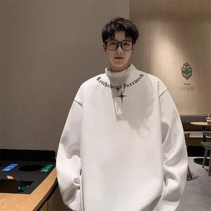 
Trendy and versatile base shirt in autumn and winter new half-high neck German velvet top for teenagers heavy inner long-sleeved T-shirt