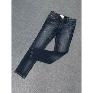 
Kaliyani tag price 2170ku801 men's new blue slightly ripped jeans slim elastic feet