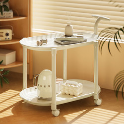 2025 New Cream-Style Sofa Side Table, Mobile Bedside Table, Storage Rack, Bedroom Balcony Mini Table