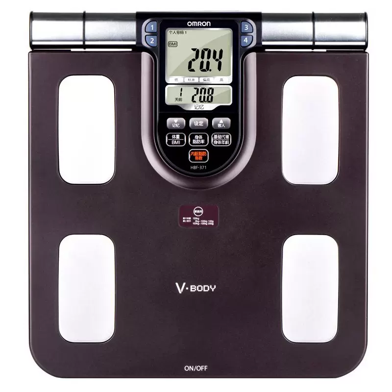 欧姆龙人体重身体脂肪测量仪器体测仪智能体脂秤HBF-371/214-Taobao