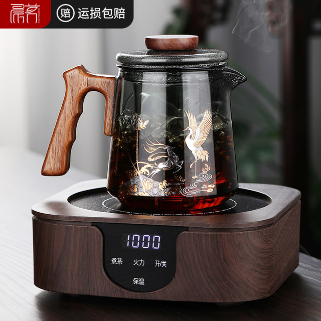 Glass teapot, household high-temperature filtered tea kettle, high-end ...