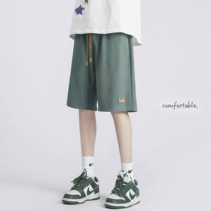 New summer American shorts men's trendy brand thin design niche loose large size sports and casual five-point pants
