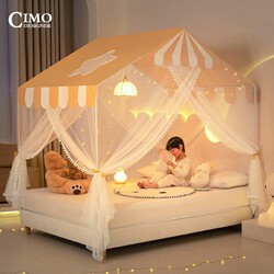 Cimo Children's Mosquito Net 2026 New Model Home Bedroom Bed Tent Yurt Princess Style Girl's Blackout Bed Curtain