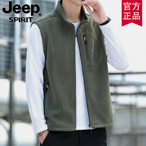 Jeep Gypling official authentic autumn and winter new velvet vest velvet thickened vest horses horses coat men's tide