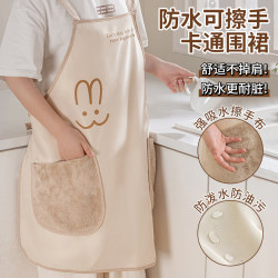 2025 New Style Hand-Wiping Apron for Men and Women, Household Kitchen Cooking Apron, Waterproof and Oil-Proof Work Clothes, Sleeveless Smock