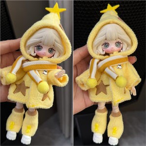
8-point BJD blind box hand-made doll clothes, winter coat, plush baby clothes, Mitian Ahsi full set of trousers