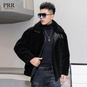 
Autumn and winter new style sheep shear jacket, fur one-piece genuine leather jacket, lamb wool jacket, fur coat, trendy