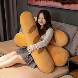 French Bread-Shaped Dormitory Pillow, Huggable, Washable, Plush Toy for Sleeping, Long Bread-Shaped Headboard Pillow, Cute Pillow