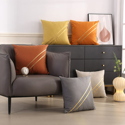 Nordic Light Luxury Pillow, Tech Fabric, Waterproof, Washable, Leather-Feel Cushion, Living Room Sofa Pillow, Headboard Lumbar Support