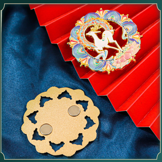 敦煌九色鹿 金属冷蔵庫マグネット - 中国風ギフト